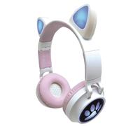 LEXIBOOK, Auriculares inalámbricos Recargables 2 en 1 con Luces, Sonido estéreo,