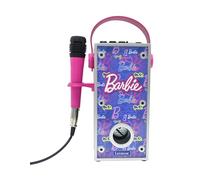 LEXIBOOK, Barbie, Altavoz Bluetooth inalámbrico con micrófono, Efectos de luz Multicolor, Ranura para Tarjeta SD/TF, batería Recargable, Rosa, BTP185BBZLXB