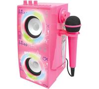 LEXIBOOK Altavoz portátil Bluetooth Barbie – Micrófono, karaoke, luces, USB, SD, batería rosa