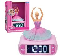 LEXIBOOK, Barbie Cascanueces, Despertador 3D, Rosa, RL800BB1LXB | Despertador Barbie con luz nocturna 3D, sonidos de ballet, 6 alarmas y función de repetición.