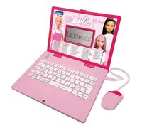 LEXIBOOK, Barbie, Computador Educativo bilingue português/inglês, Brinquedo para crianças com 124 Actividades e jogos de linguagem, escrita, matemática, lógica, música, Rosa, JC598BBi4