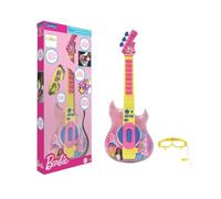 Lexibook, Barbie Guitarra Electrónica, K260BB | Micrófono y gafas incluidos, 2 modos de juego, melodías demo, efectos de luz