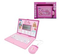 Lexibook, Barbie JC601BBi3LXB - Ordenador portátil Educativo bilingüe, inglés y alemán, 164 Actividades, matemáticas, Juegos lógicos, Modo música, Pantalla LCD Grande, diseño de Barbie Rosa