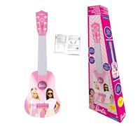 Lexibook, Barbie Mi Primera Guitarra, K200BBLXB | Guitarra 21", 6 cuerdas de nailon, guía de aprendizaje incluida, rosa