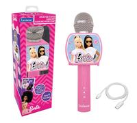 LEXIBOOK Barbie, Micrófono Bluetooth® con función de Cambio de Voz, Soporte para teléfono Incluido, Altavoz Incorporado, Rosa, MIC240BBLXB