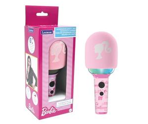 LEXIBOOK, Barbie Micrófono Karaoke, MIC280BB | 4 modificadores de voz, luces multicolor, batería recargable