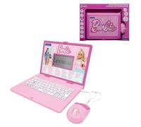 Lexibook, Barbie, portátil Educativo bilingüe, inglés e Italiano, 164 Actividades, matemáticas, Juegos de lógica, Modo Musical, Pantalla LCD Grande, diseño Barbie, Rosa, JC601BBi5LXB