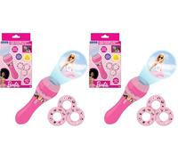 LEXIBOOK, Barbie, Proyector de Cuentos, luz de Linterna y proyector con 3 Discos, 24 imágenes, CREA Tus Propios Cuentos, Rosa, LTC050BB (Paquete de 2)