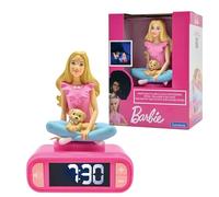 LEXIBOOK, Mattel Barbie, Barbie Barbie Luz de Noche Reloj Despertador, Sonidos y melodías, Pantalla LCD retroiluminada, Luminoso, Snooze, Rosa, RL800BBLXB