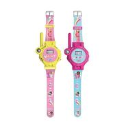 Lexibook, Barbie, Reloj Walkie-Talkies, 2 Piezas, Alcance hasta 200m, Linterna, Brújula, Recargable, Rosa, DMWTW1BB