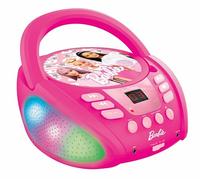 Lexibook, Barbie Reproductor CD Bluetooth, RCD109BB | Luces multicolor, jack micro, entrada AUX, alimentación AC o pilas