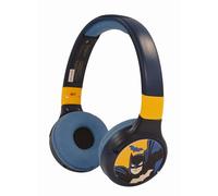 LEXIBOOK, Batman, Auriculares Bluetooth, HPBT010BATLXB | Bluetooth y cable 2 en 1, micrófono, botón de control, batería recargable, negro