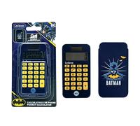 LEXIBOOK, Batman, Calculadora de Bolsillo de 8 dígitos con Cubierta Protectora Batman, Negro Amarillo, C45BATLXB