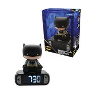LEXIBOOK, Batman Reloj Despertador Luz Nocturna, RL800BATLXB | Sonidos y melodías, pantalla LCD retroiluminada, luminoso, snooze, negro