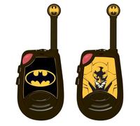 LEXIBOOK, Batman, Walkie-talkies Digitales con Alcance de 2 km, función Morse Luminosa, Clip para el cinturón, 2 Canales, Funciona con Pilas, Negro/Amarillo, TW25BATLXB