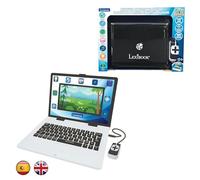 Lexibook, Bilingual and Educational Laptop Spanish/English, Toy for Children, 180 Activities to Learn, Play Games and Music, Large and Coloured Screen, Black/White, JC899i2