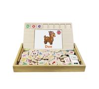 Lexibook, Bio Toys EDU100i3LXB - Escuela de Palabras | Alemán/Inglés, juego de madera, 50 tarjetas de palabras