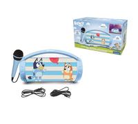 LEXIBOOK, Bluey, Altavoz con luz Bluetooth y Micrófono, Azul, BTP585BYZLXB | Altavoz con luz Bluetooth 5.0 y micrófono, luces multicolor, emparejamiento TWS, USB, SD TF, entrada auxiliar, recargable.