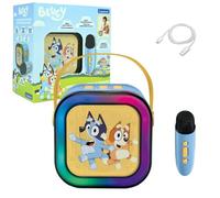 Lexibook, Bluey, Altavoz de portátil, Micrófono inalámbrico, Azul, BTC020BY | Karaoke portátil Bluey con Bluetooth 5.0, micrófono inalámbrico y luces para más diversión.