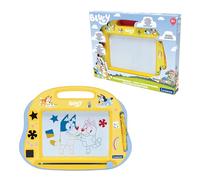 LEXIBOOK, Bluey, Tablero de Dibujo magnético Multicolor, Juguete artístico para niños con lápiz y Sellos, Amarillo/Azul, CRBY550