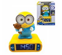LEXIBOOK - Reloj Despertador Minions Bob con Pantalla LCD Digital y luz de Noche integrada - Amarillo/Azul - RL800DES