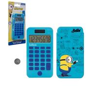 LEXiBOOK Calculadora de Bolsillo Despicable Me Minions, Funciones convencionales y avanzadas, Funda Protectora rígida, con batería, Azul/Amarillo, C45DES