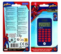 LEXIBOOK, Calculadora de Bolsillo Spider-Man, Funciones de clásicas y avanzadas, Cubierta Protectora rígida, con batería, Azul/Rojo, C45SPLXB