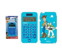 Lexibook, Calculadora de Bolsillo Toy Story, Woody y Buzz, Pantalla de 8 Dígitos, Energía Solar + Batería, Funda Protectora, Azul/Negro, C45TSLXB