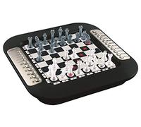 Lexibook, Chessman FX Juego de Ajedrez Electrónico con Teclado Táctil y Efectos de Luz y Sonido 32 Piezas 64 Niveles de Dificultad, Negro/Plateado, CG1335