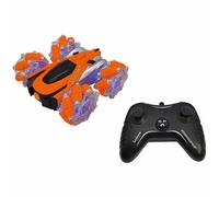 Lexibook Coche Radio Control Crosslander Que Brilla en la Oscuridad, Mando a Distancia, Recargable, Juego de acción electrónico, Naranja/Negro, Color (RC21)