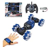 LEXIBOOK, Extreme Crosslander®, Coche Todoterreno teledirigido, hasta 12 km/h, Efectos Luminosos, Mando a Distancia y Pulsera de Control gestual incluidos, música, Recargable, RC50