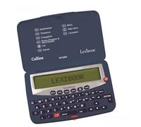 Lexibook - Collins DC753EN - Corrector ortográfico electrónico de Bolsillo con batería, Azul/Blanco