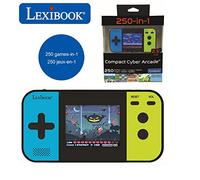 Lexibook, Consola de Juegos portátil Compact Cyber Arcade®, 250 Juegos, Videojuego para niños y Adolescentes, Pantalla LCD, a Pilas, Negro/Azul/Verde, JL2377