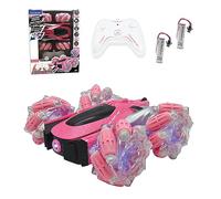 Lexibook Lexibook-RC21G Coche Radio Control Crosslander Que Brilla en la Oscuridad, Mando a Distancia, Recargable, Juego de acción electrónico, Rosa/Negro, Color (RC21G)