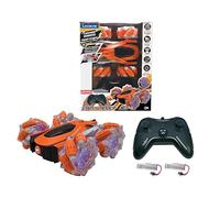 LEXIBOOK Crosslander - Coche Radio Control Que Brilla en la Oscuridad, Mando a Distancia, Recargable, Juego de acción electrónico, Naranja/Negro, RC21LXB