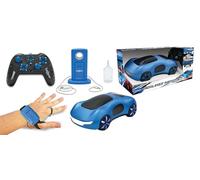 Lexibook, Crosslander® Phantom RC, Coche de Carreras teledirigido con chorros de Humo, hasta 15 km/h, Modo Drift, Mando a Distancia clásico y gestual, Efectos de luz y Sonido, Azul, RC65