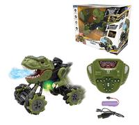LEXIBOOK Cross lander® Tirex - coche dinosaurio teledirigido, acrobacias locas, escupe humo