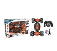 LEXIBOOK Crosslander® Twist, Coche teledirigido, hasta 8km/h, 4 Ruedas motrices, Giro de 360°, Acrobacias locas, Recargable, RC46LXB