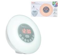 LEXIBOOK Decotech - Reloj simulador de Amanecer de Colores, Despertador lámpara con simulación de luz del Sol, Radio FM, Snooze, luz Nocturna - RL998LXB