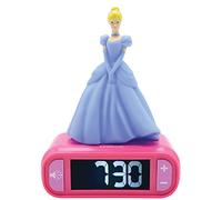 Lexibook - Despertador Disney Princess con Pantalla LCD Digital y luz de Noche integrada, Color Rosa - RL800DP