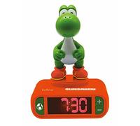 LEXIBOOK - Despertador Nintendo Super Mario - Efectos sonoros de Super Mario - Despertador para niños - con Snooze- Naranja / Verde - RL800NI1