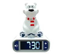 LEXIBOOK diseño de Oso Polar, Luminoso, Reloj Despertador, niñas, Snooze, Color Blanco (RL800PB)