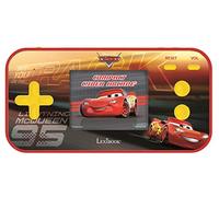Lexibook, Disney Cars, Cyber Arcade Compacto, Consola portátil, 150 Juegos, Pantalla LCD a Color, Funciona con Pilas, Rojo, JL2367DC