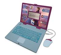 Lexibook- Disney Frozen Anna, Elsa Portátil Educativo bilingüe portugués/inglés, Color Azul/púrpura, 18 cm x 24 cm x 3.6 cm (JC598FZi4)