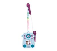 Lexibook Disney Frozen Elsa Altaparlante Luminoso con 2 micrófonos, melodías de demostración, Enchufe MP3, Azul/Morado, K140FZLXB