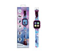 LEXIBOOK, Disney La Reina de Las Nieves, Reloj Bluetooth con Pantalla a Color Frozen con cámara y Tarjeta de Memoria de 8 GB, Azul, DMW071FZ