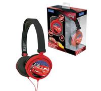 LEXIBOOK Disney Pixar Cars Rayo Mcqueen Auriculares estéreo, Potencia Apta para niños, Plegable y Ajustable,Rojo/Negro, HP010DC
