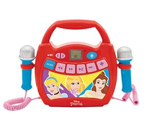 Lexibook- Disney Princess, Mi primer reproductor digital Bluetooth con 2 micrófonos, inalámbrico, función Grabar, efecto de cambio de voz, para niños a partir de 3 años, rosa, Color