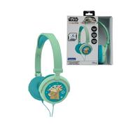 LEXIBOOK, Disney Star Wars, Auriculares Plegables con Cable, Auriculares supraaurales cómodos, Limitación de Volumen Segura, Diadema Ajustable para niños, Verde, HP010SWLXB