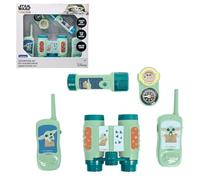 LEXIBOOK, Disney Star Wars Set de Aventura, Walkie-Talkies de 120 m, Prismáticos, Brújula y Linterna, Verde Claro, RPTW12SW